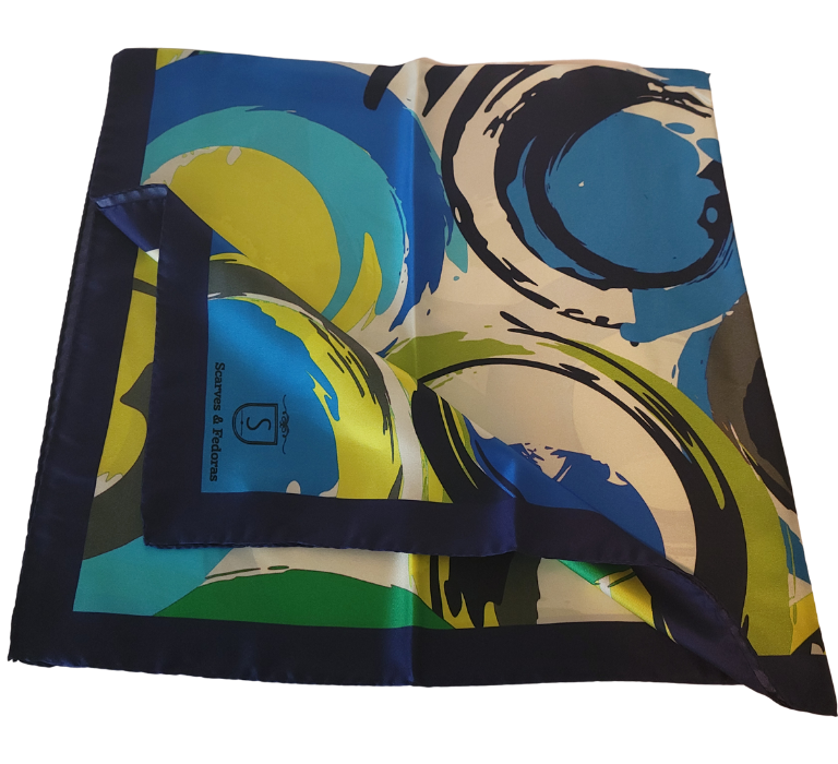 Barocco 100 Percent Italian Silk Scarf Made In Italy - Rosetta Creative Boutique